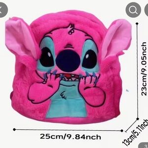 Disney Stitch Pink and Blue Plush Backpack